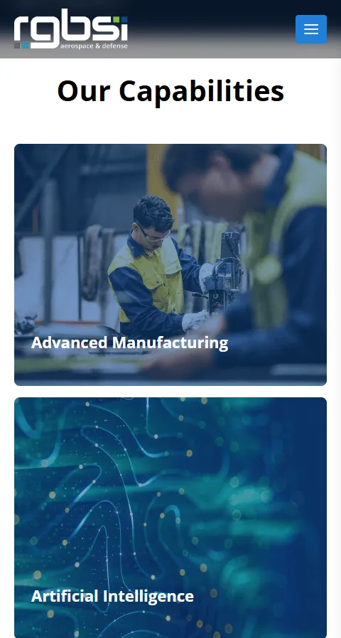 RGBSI homepage, full page