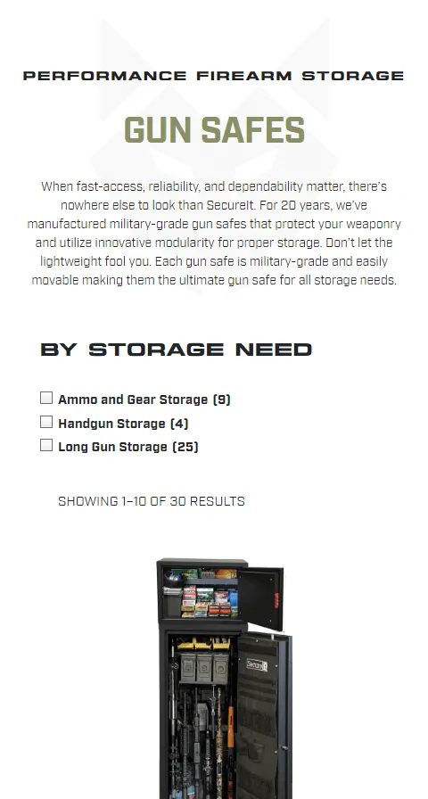 SecureIt fast-access gun safes on mobile